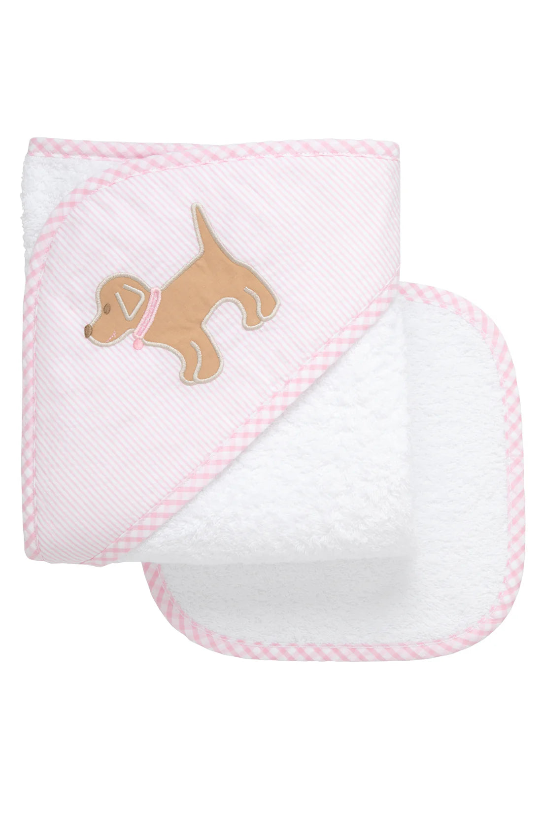 PINK PUPPY HOODED TOWEL SET