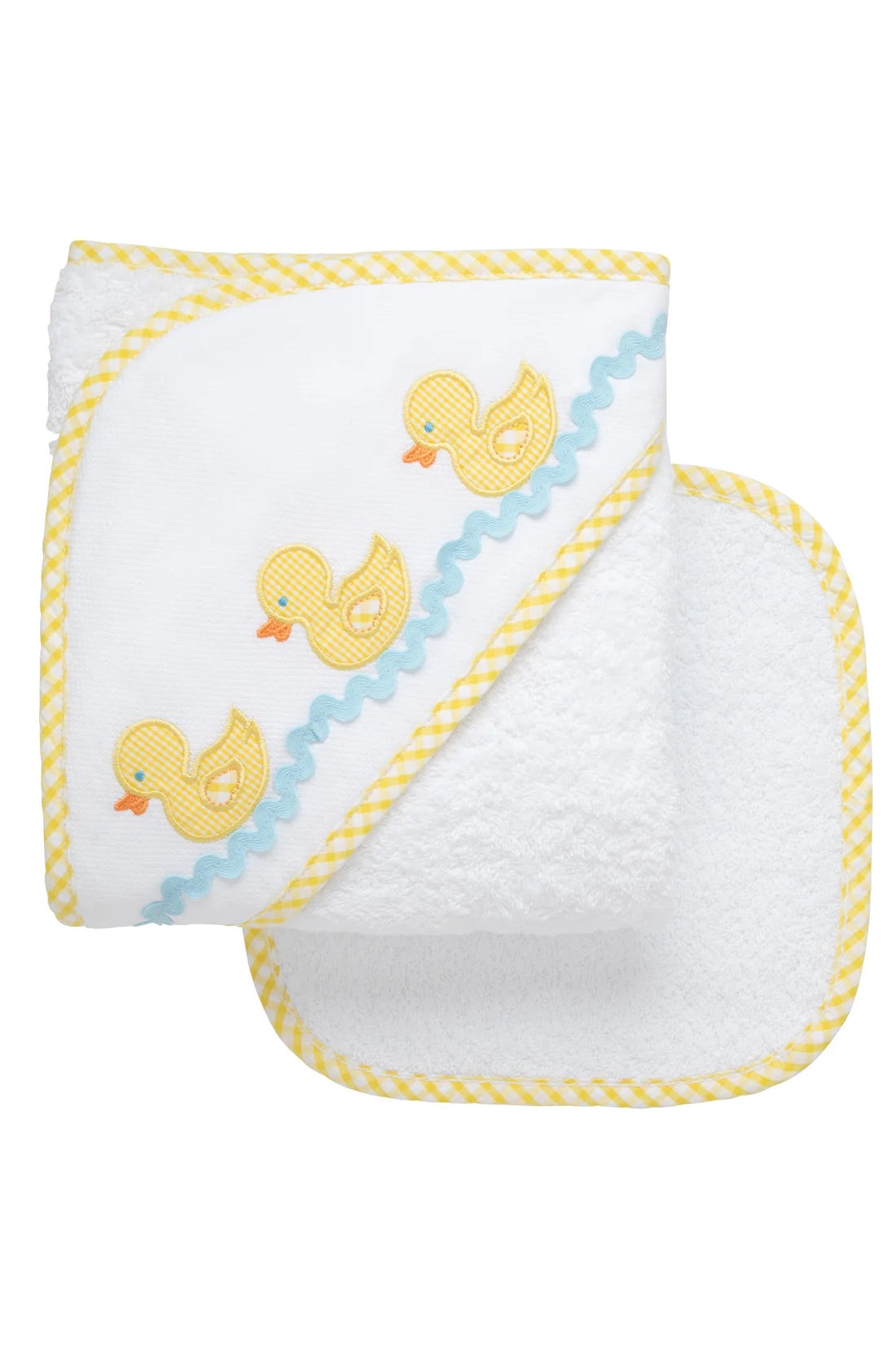 YELLOW DUCK HOODED TOWEL SET