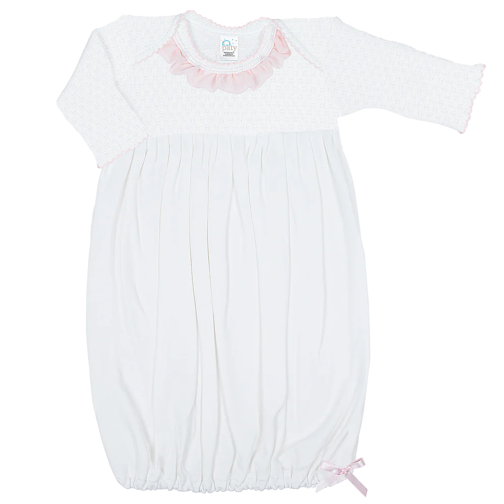 OVERLAP SHOULDER GOWN CHIFFON RUFFLE