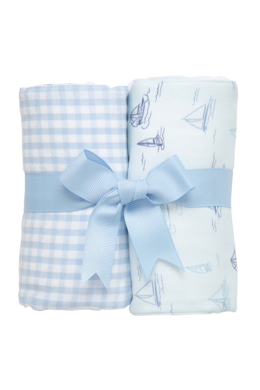 BLUE SAILBOAT SET OF 2 BURPS