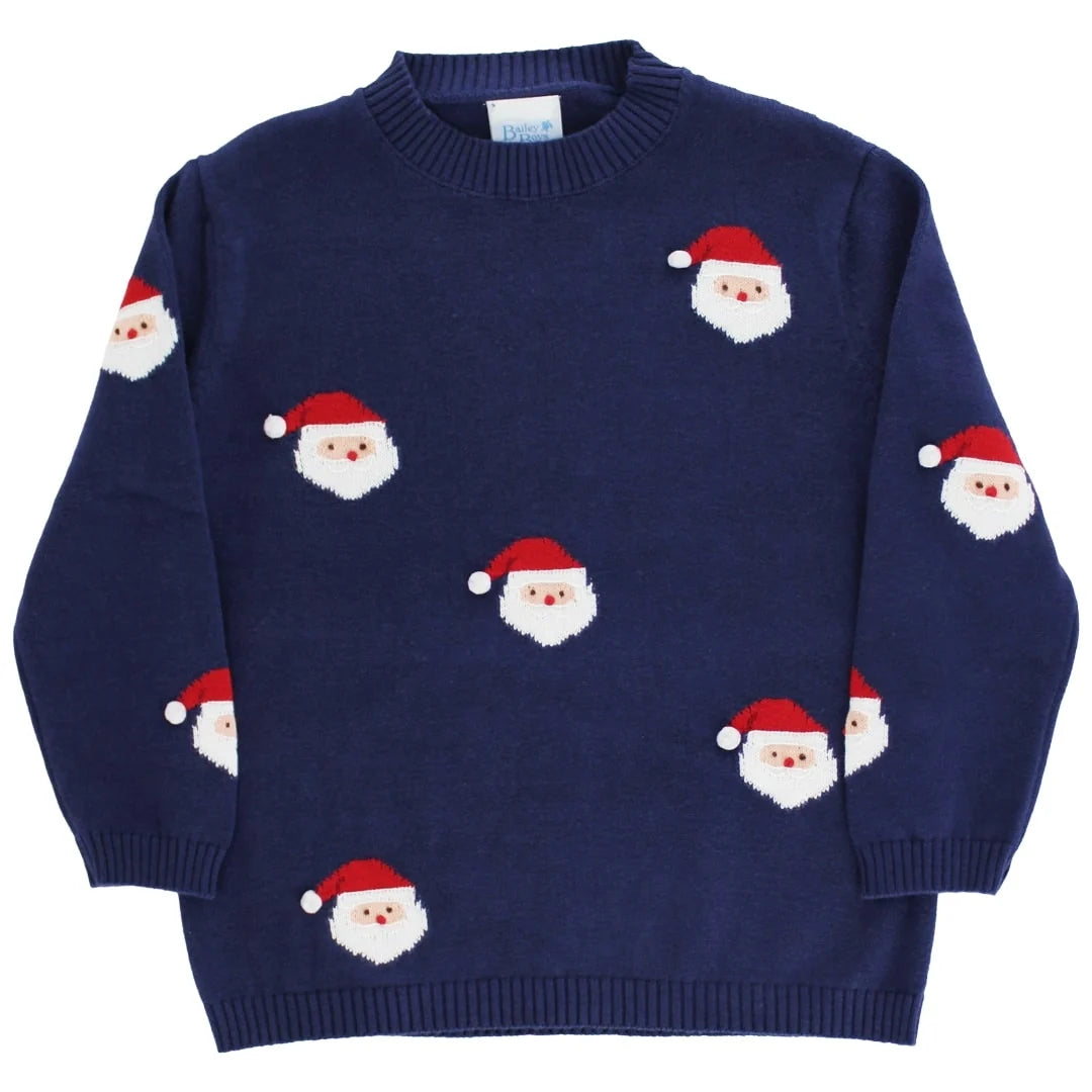 CREW NECK SWEATER SANTA PRINT