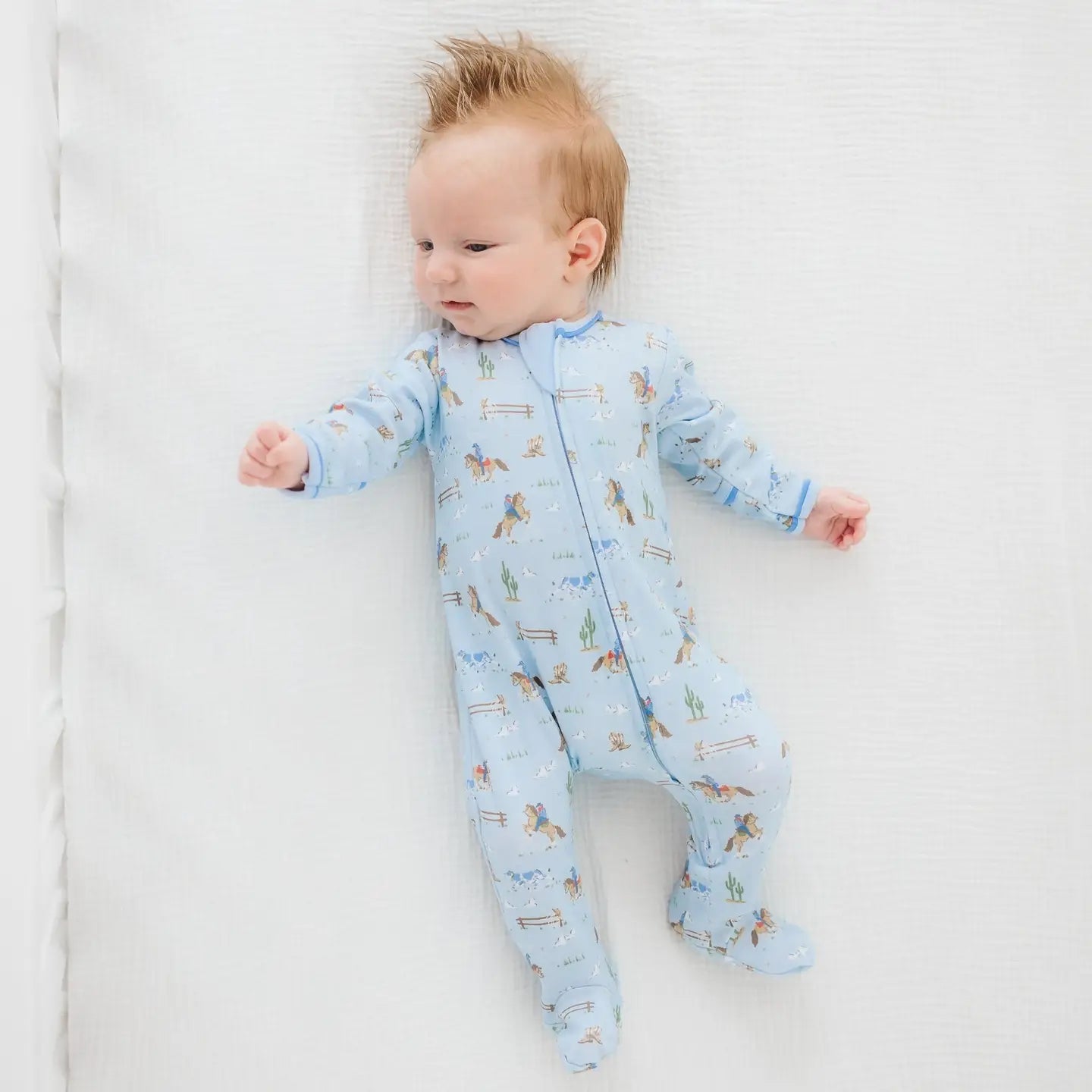 LITTLE WRANGLERS ZIP FOOTIE