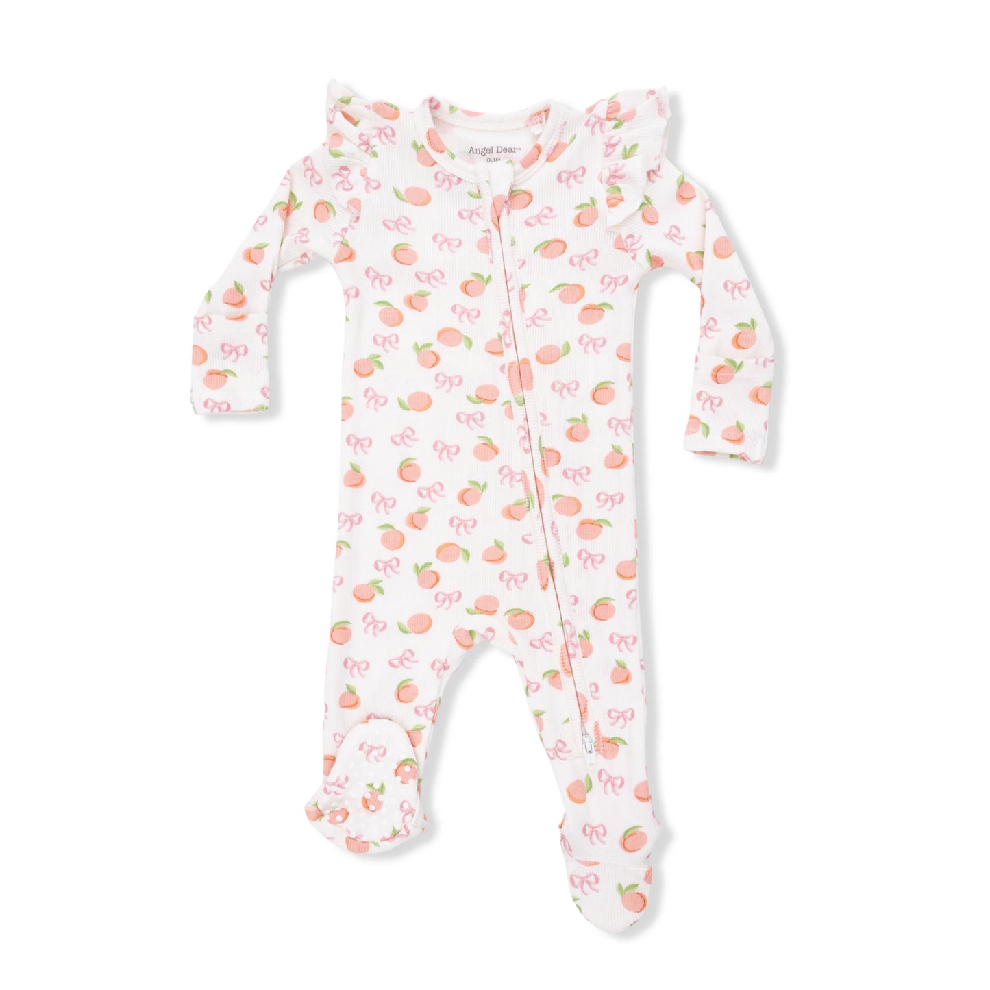 LITTLE PEACHES RUFFLE ZIPPER FOOTIE
