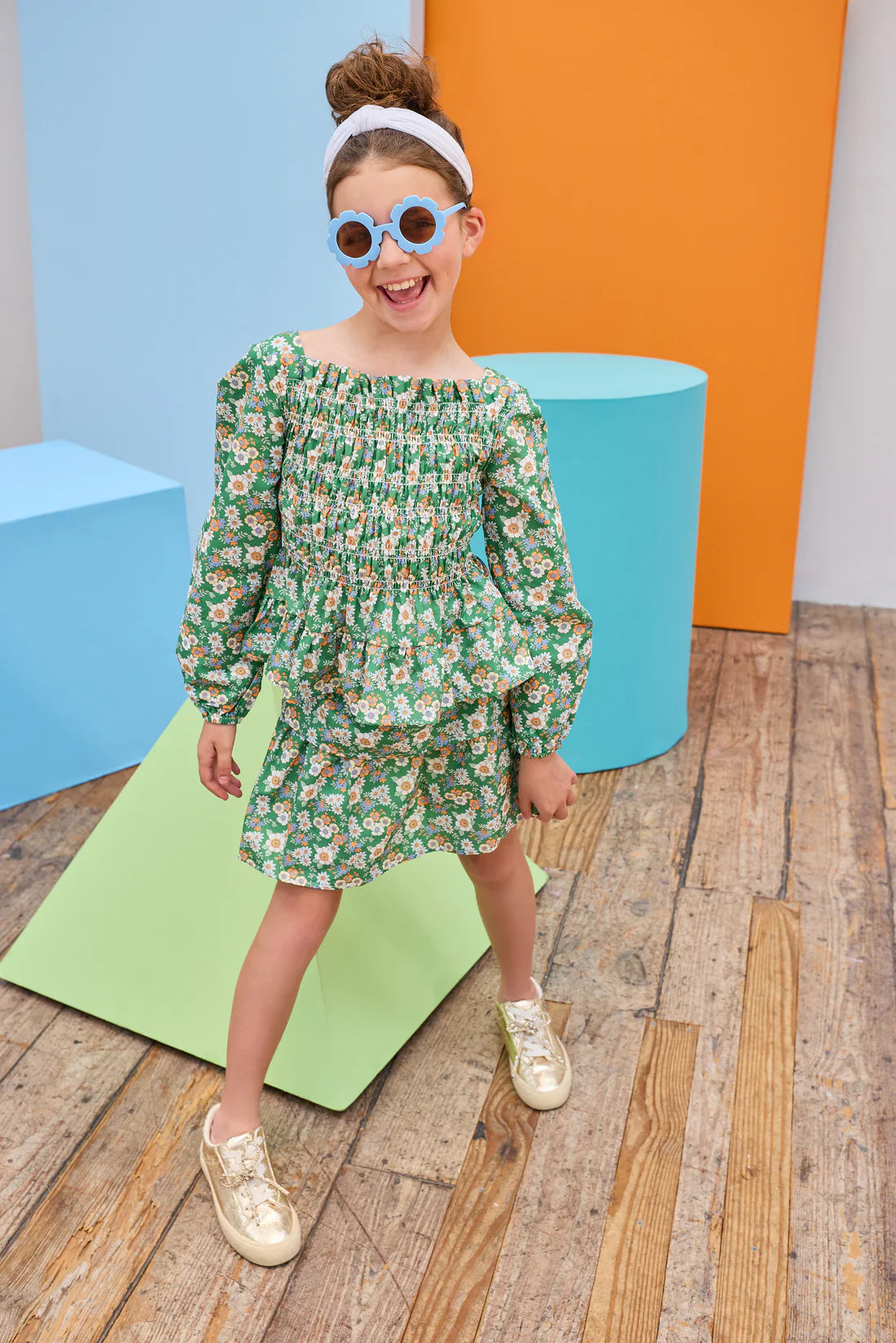 TWO TIERED CIRCLE SKORT GREENWICH GARDEN GREEN