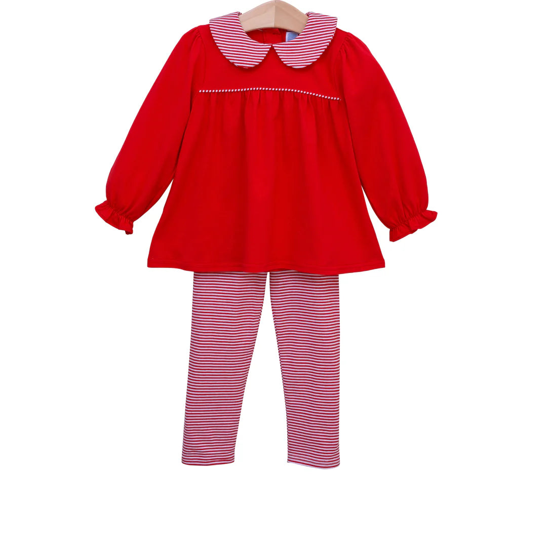 ABIGAIL PANT SET RED