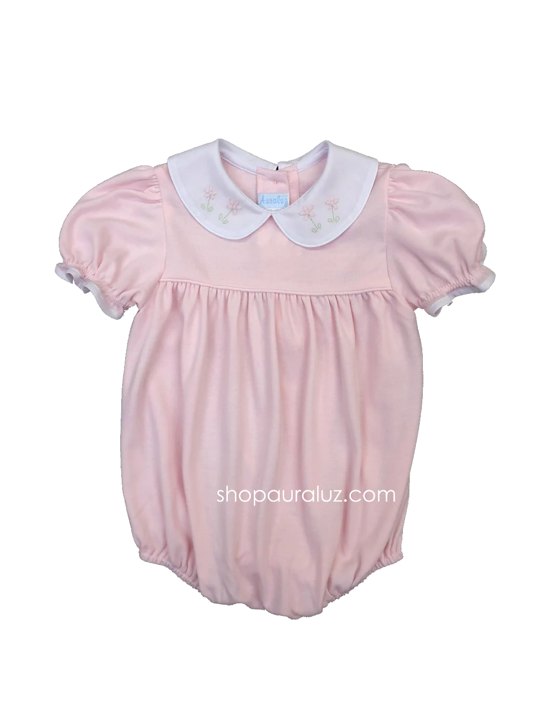PINK BUBBLE WITH FLORAL COLLAR
