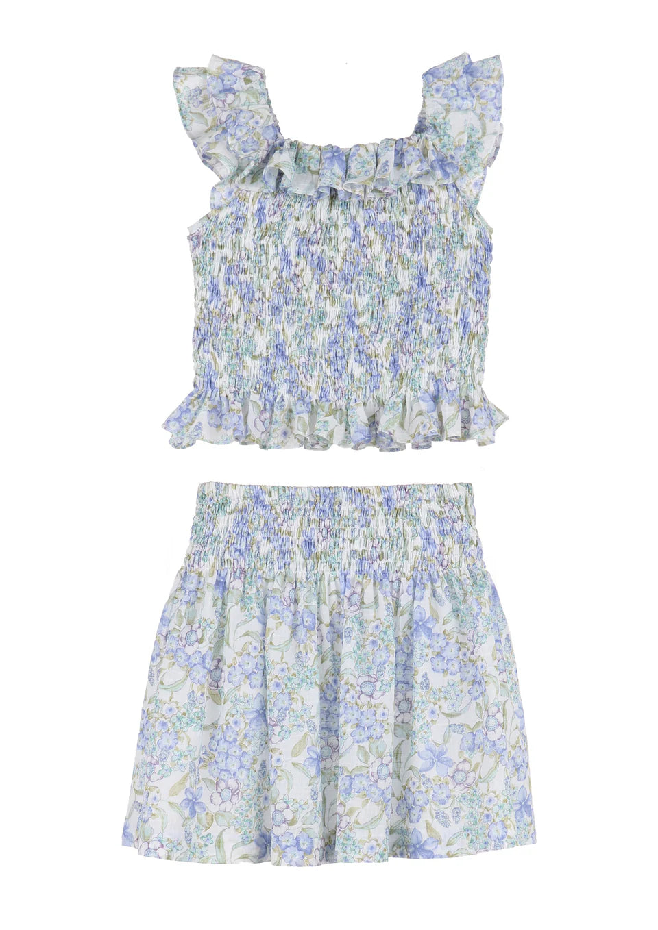 CARLA SHIRRED SET BLUE PRINT