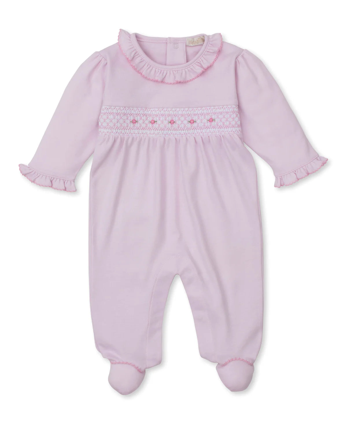 PINK SMOCKED FOOTIE