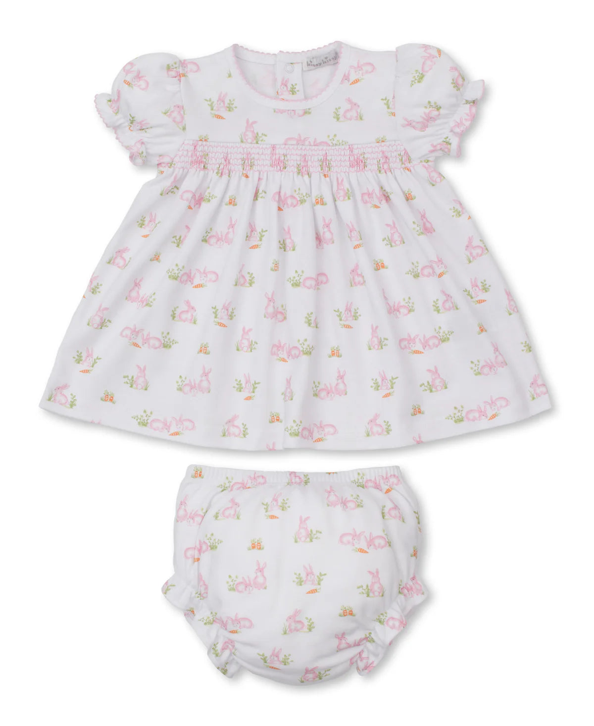 PINK BUNNY PATCH DRESS SET