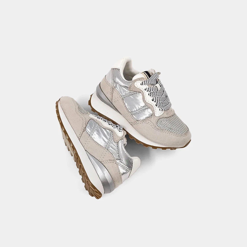PHOEBE KIDS SILVER SNEAKERS