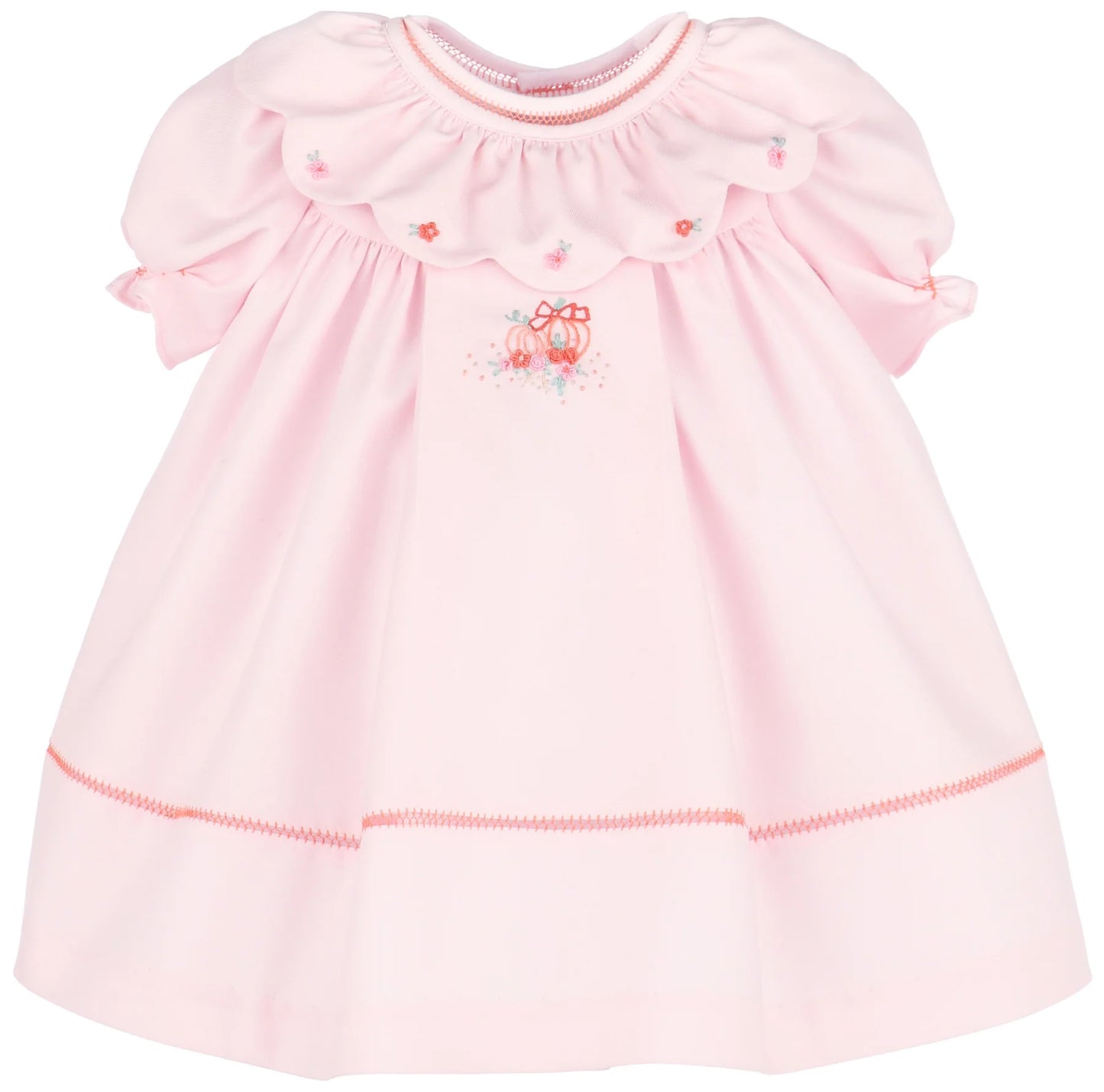 PUMPKIN PINK RUFFLE DRESS