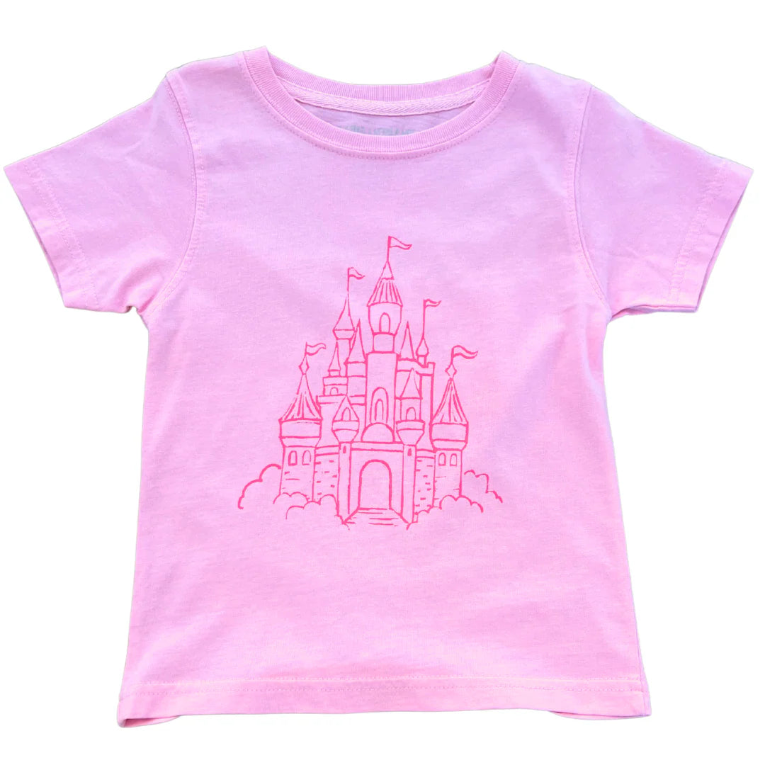 SS LIGHT PINK CASTLE TSHIRT