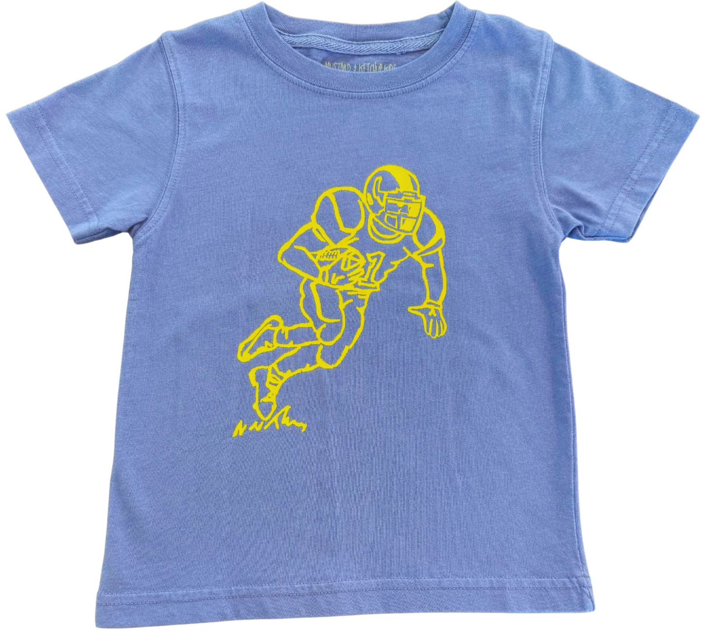 SS PURPLE FOOTBALL PLAYER TEE