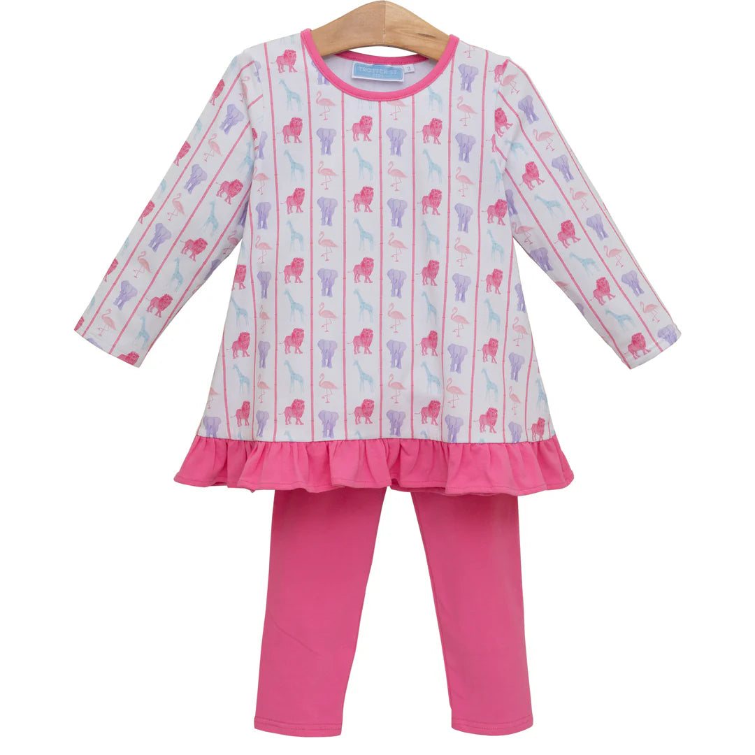 WELCOME TO THE JUNGLE RUFFLE PANTS SET