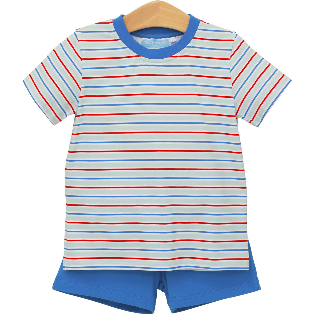 DREW SHORT SET PATRIOTIC