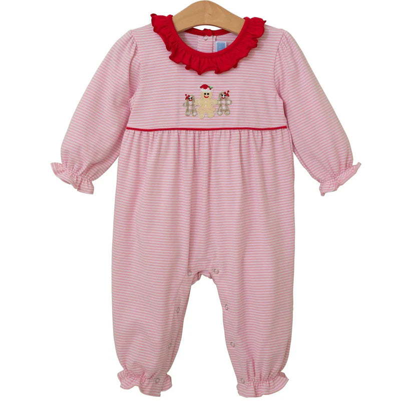 GINGERBREAD RUFFLE ROMPER