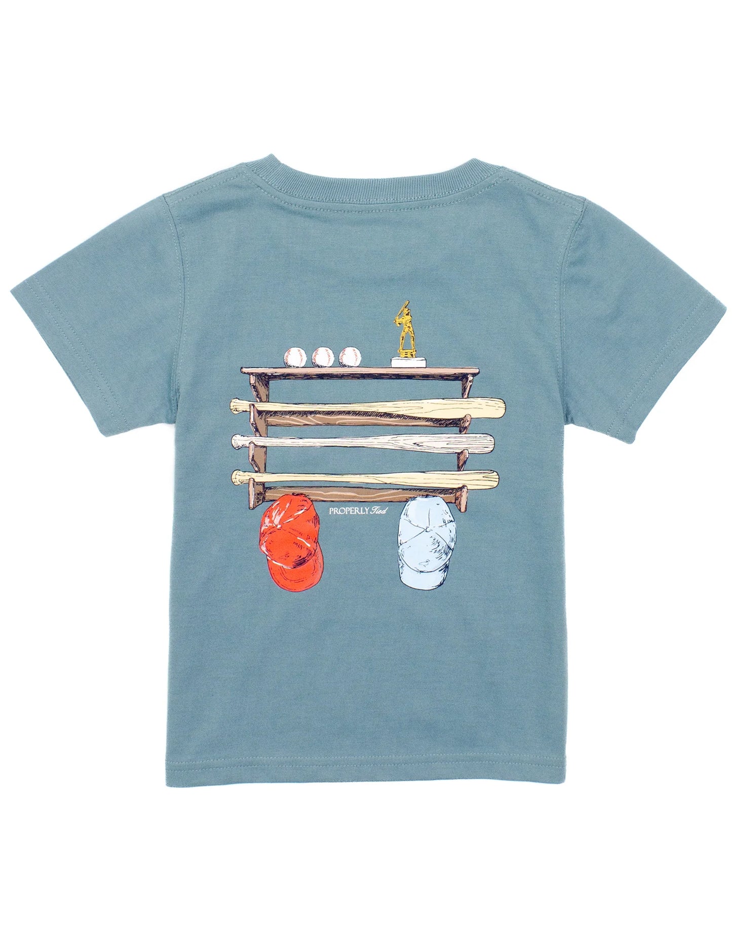 BAT RACK STEEL BLUE TEE
