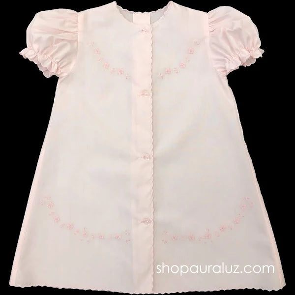 PINK WOVEN DAYGOWN FLORALS