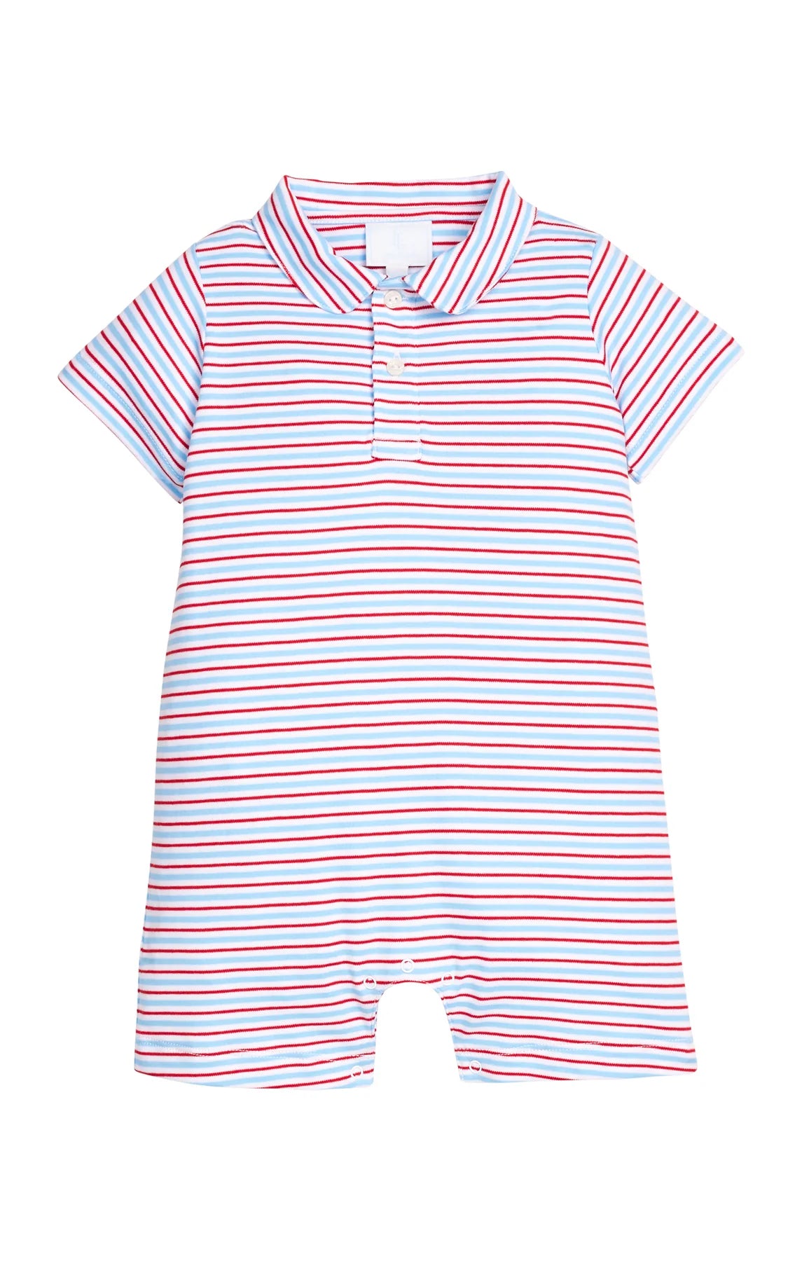 PETER PAN POLO ROMPER PRIMARY STRIPE