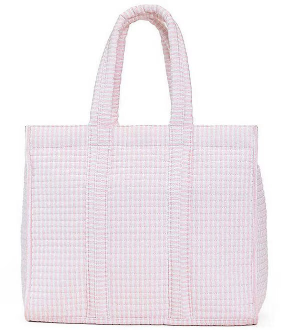 QUILTED GOGO TOTE PIMLICO PINK STRIPE