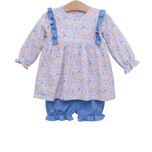 Frankie Floral Ruffle Bloomer Set