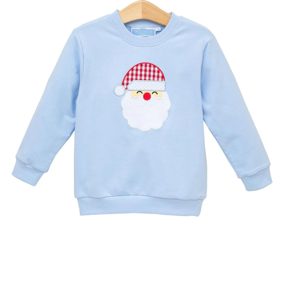 FRENCH TERRY PULLOVER SANTA LT BLUE