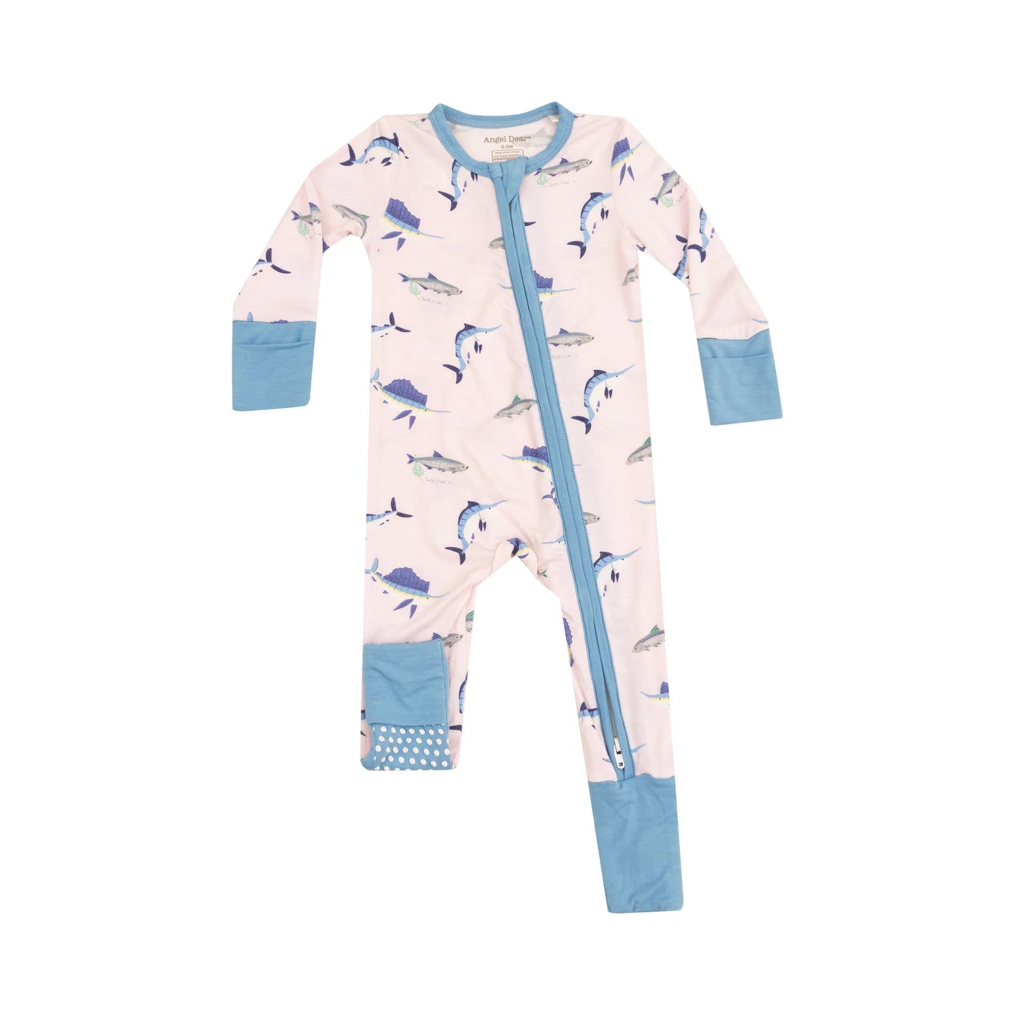 DEEP SEA FISHING PINK ZIPPER FOOTIE