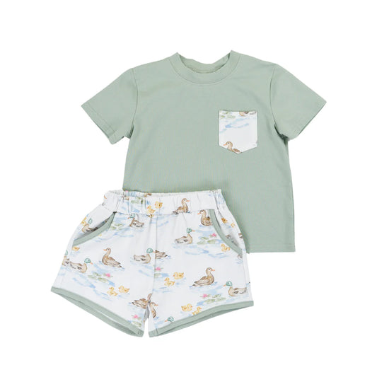 DARLING DUCKS SHORT SET