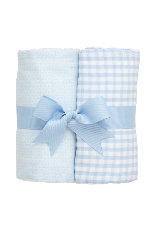 BLUE LULLABY SET OF 2 BURPS