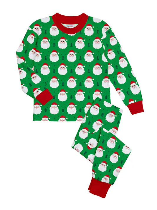 Happy Santa Christmas Classic Long Pajama Set