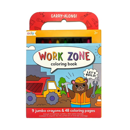 Carry Along Crayon & Coloring Book Kit Work Zone