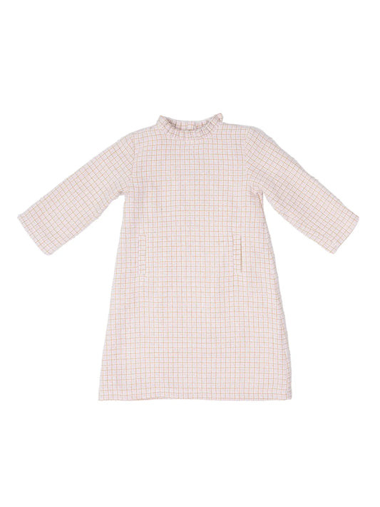 Kate Pink Brown Tweed Kid's Dress