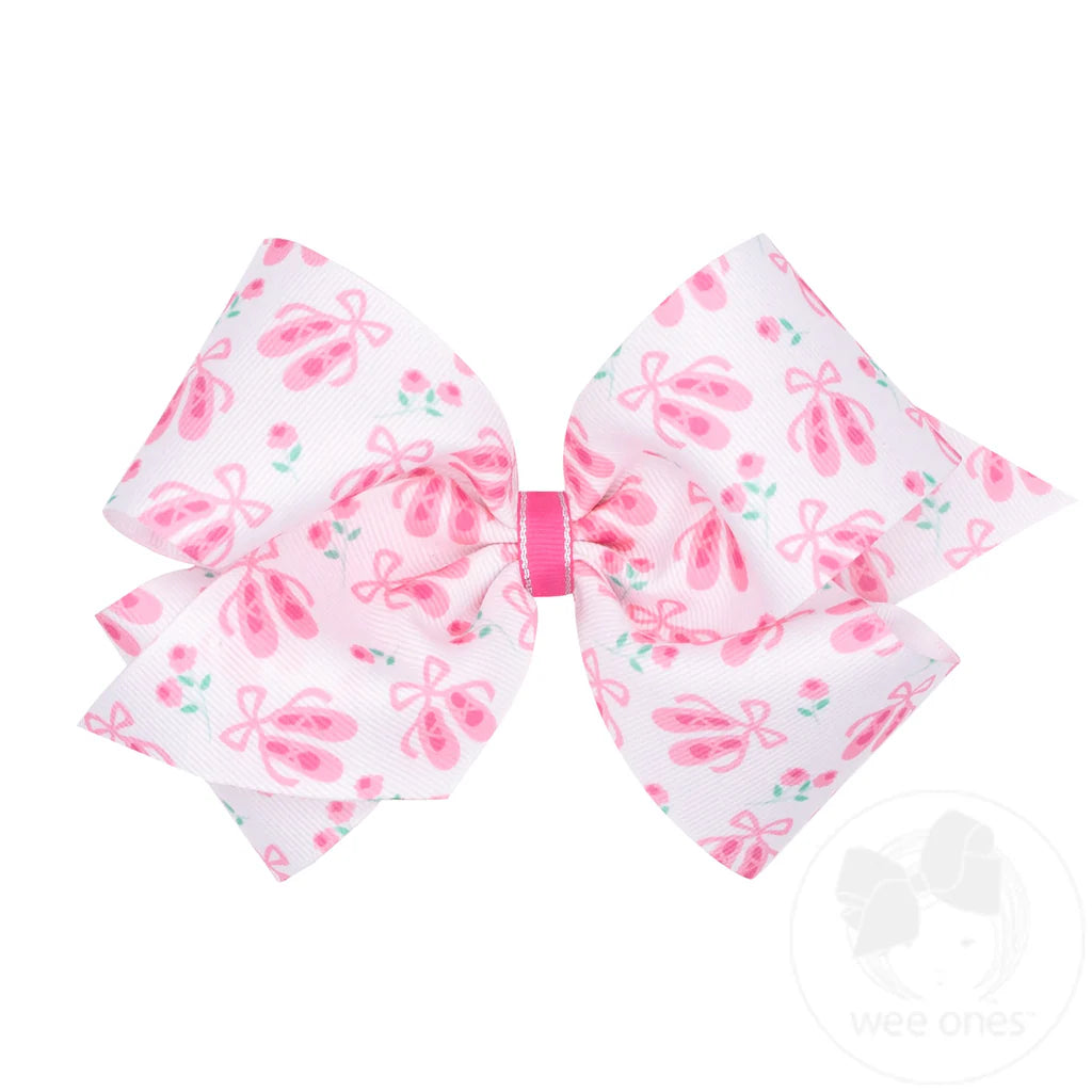 WEE ONES MEDIUM PRINTED BOW