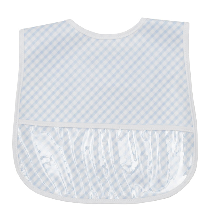 Laminated Bib - Blue Check