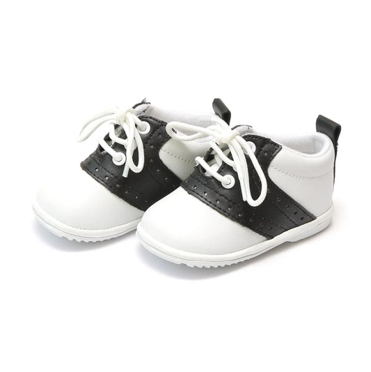 Austin Leather Saddle Oxford Shoe (Baby) - Black/White