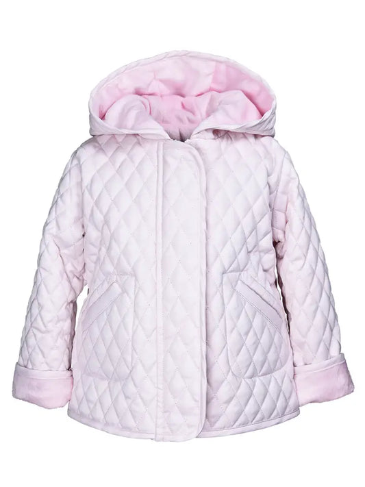 Widgeon -Hooded Barn Jacket - Quilted Light Pink