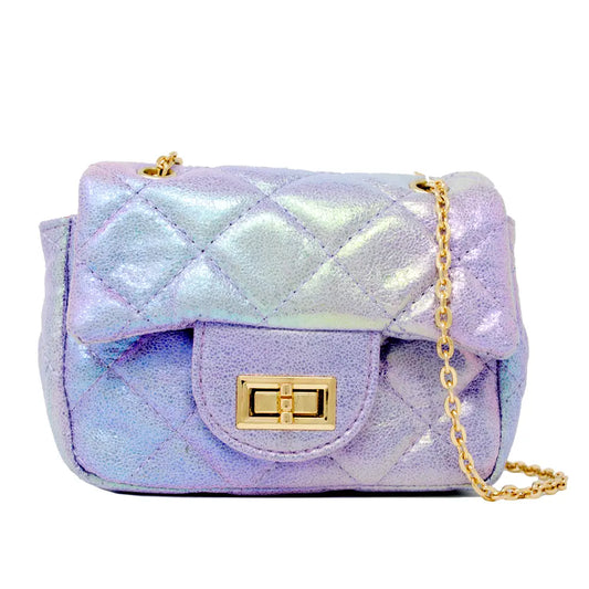 CLASSIC QUILTED PURPLE BAG
