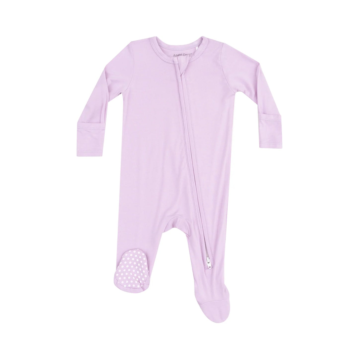 2WAY ZIPPER FOOTIE SOLID WILD ORCHID