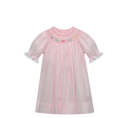 PINK GEORGETTE DRESS CUPCAKE CUTIE