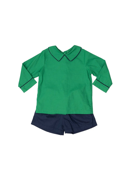 Browning Green and Navy Kid's Shorts Set