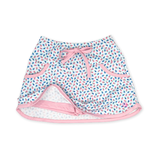 Tiffany Tennis Skort - Kindness Blooms Floral, Cotton Candy Pink