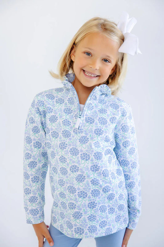 CANTER COLLAR HALFZIP HYDRANGEAS