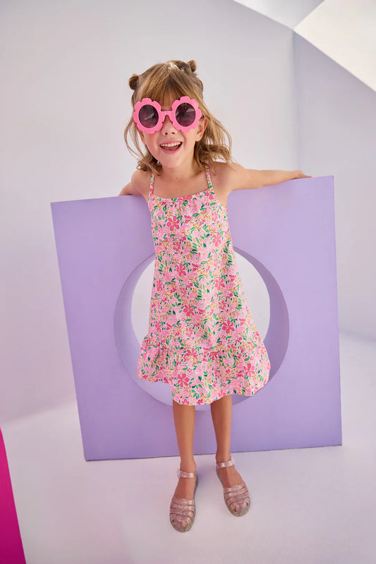 STRAPPY DRESS FRANGI PINK