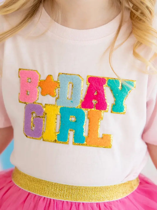 Birthday Girl Patch Short Sleeve