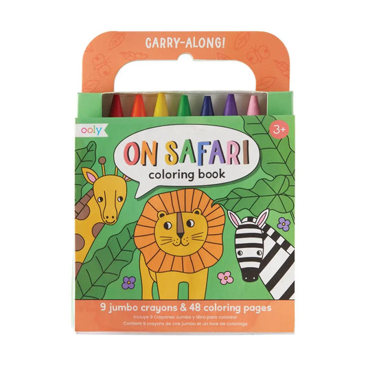 Carry Along Crayon & Coloring Book Kit On Safari