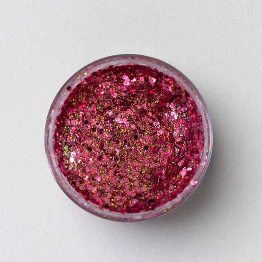 Glitter Gel- Hair, Face, Body Raspberry