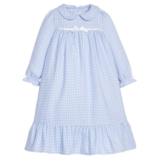 CLASSIC NIGHTGOWN LIGHT BLUE GINGHAM
