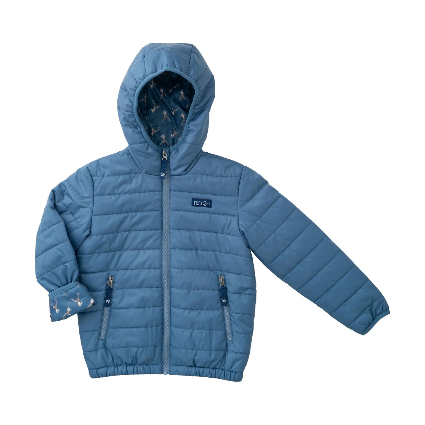 HOODED PUFFER JACKET COPEN BLUE