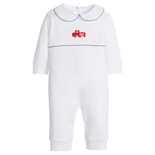CROCHET PLAYSUIT FIRETRUCK