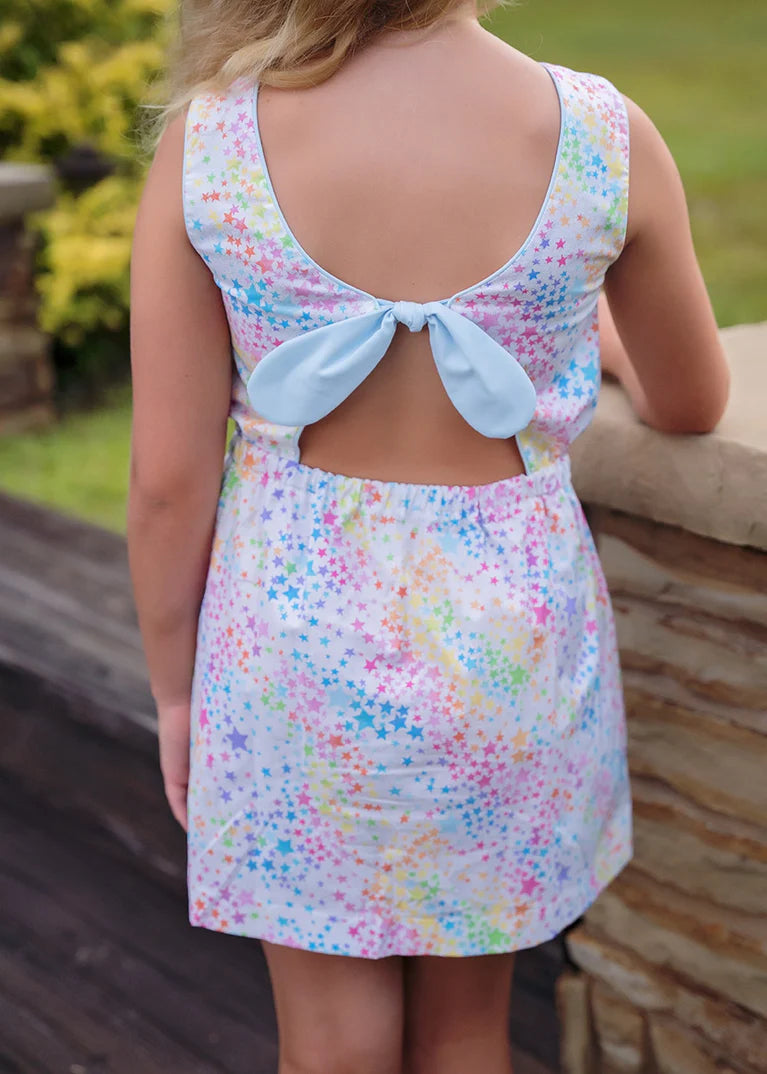 KRISTIN KNOT DRESS GLITTER STARS